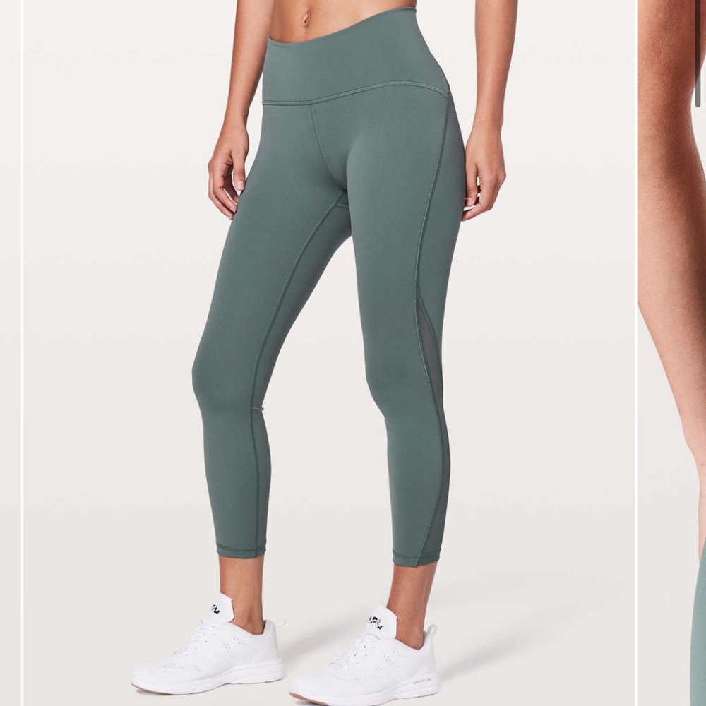 Lululemon train times 7/8 length Sea Steel